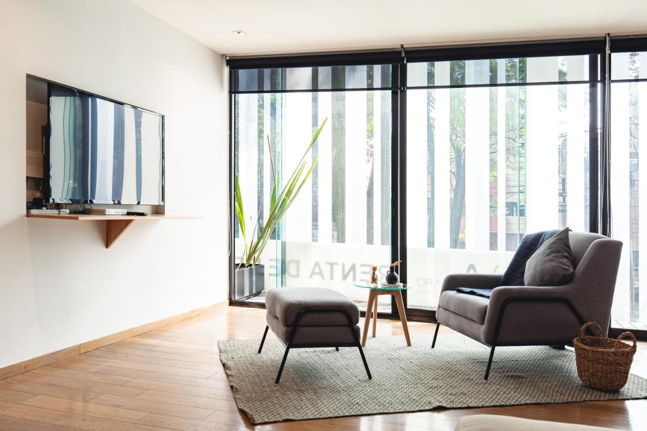 Casai Bright Designer Studio With Balcony In Polanco Mexico City Bilik gambar